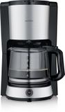 Severin KA 9370 Filterkoffiezetapparaat – 1,5L – 12 kopjes – RVS/Zwart – 1000W – Met warmhoudplaat & druppelstop