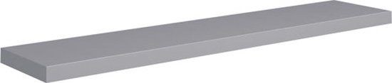 vidaXL Wandschap zwevend 120x23,5x3,8 cm MDF grijs