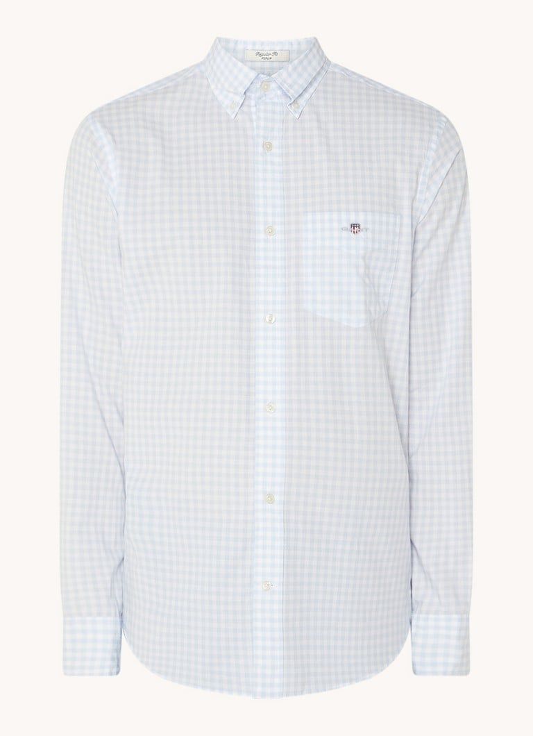 Gant Regular Fit Ruit Overhemd met Logoborduring
