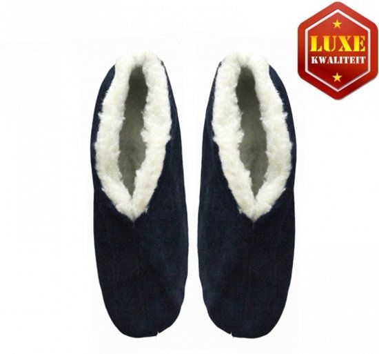 Bernardino Navy Echte Suede Spaanse Sloffen Dames Maat 38
