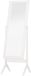 HOMCOM Miroir sur pied - Grand miroir avec angle d'inclinaison réglable - 47L x 46l x 148H cm - Blanc
