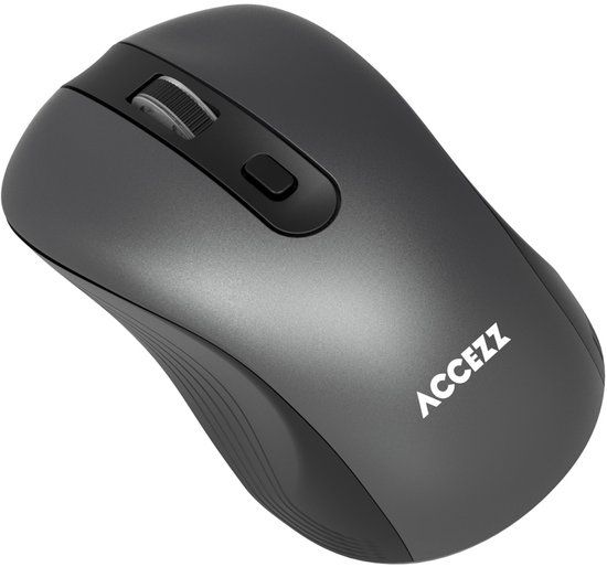 Accezz Draadloze Muis - Bluetooth & USB-A - Stille Muis - Grijs