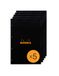 RHODIA 201009Cpack - Geniet Notitieblok N°20 Zwart - A4+ - Grote Ruitjes Séyès - 80 Afscheurbare Vellen Perforatie 4 Gaten - Clairefontaine Wit Papier 80 g/m² - Pakket van 5 blokken