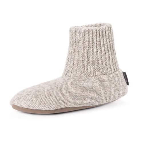 MUK LUKS Morty Ragg Wool Men's Slippers - Oatmeal - XX-Large