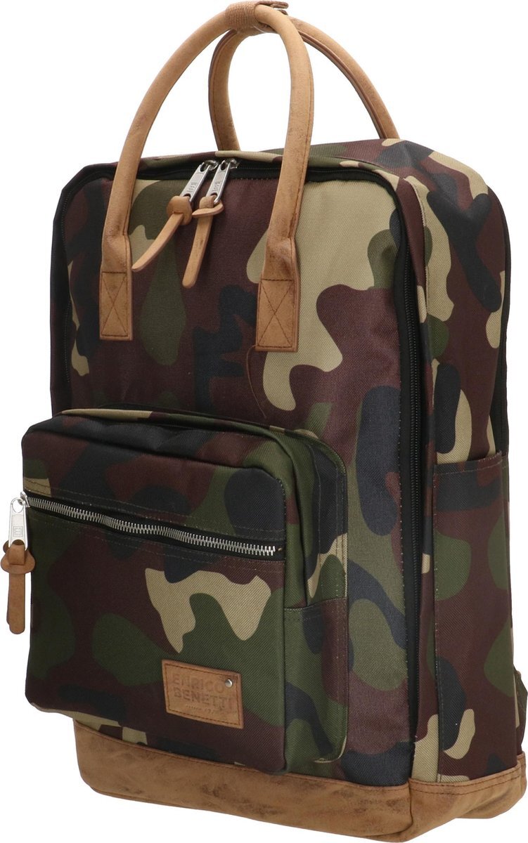 Enrico Benetti Santiago 46180 Rugtas met 17" laptopvak - Camouflage