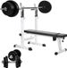 Gorilla Sports Halterbank + 70 kg Halterset - Wit