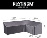 Platinum AeroCover - Housse de canapé d'angle - 305x255x100xH65/90 Droite - Respirant - Waterproof - Haute solidité des couleurs