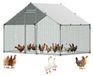 Poulailler - Parc pour poules, dimensions 3 x 2 x 2 mètres - Avec couverture - Parc à poules résistant aux intempéries en métal - Serrure de sécurité - Convient aux poules, canards et lapins