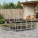 Prolenta Maison Exclusive Tuinset voor de tuin, 13-delig, met kussens, lichtgrijs, van polyrotan