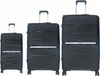 Ensemble de valises composé de 3 pièces, avec 4 roues par valise, un système de rotation à 360° et une couleur noire très silencieuse
