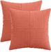 vidaXL Kussensloop 2 pcs ALMELO Rood Oranje 45 x 45 cm corduroy