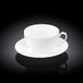 Wilmax WL-993000/2C Porseleinen theekopjes en schotelset, wit, 250 ml capaciteit, 2 stuks