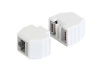 ALLNET TP-TP Kupplung CAT6A Buchse 1:1 8-pol. RJ45 magnetische Sicherungskupplung 50er Bulk Set Abwurfbuchse PoE fähig