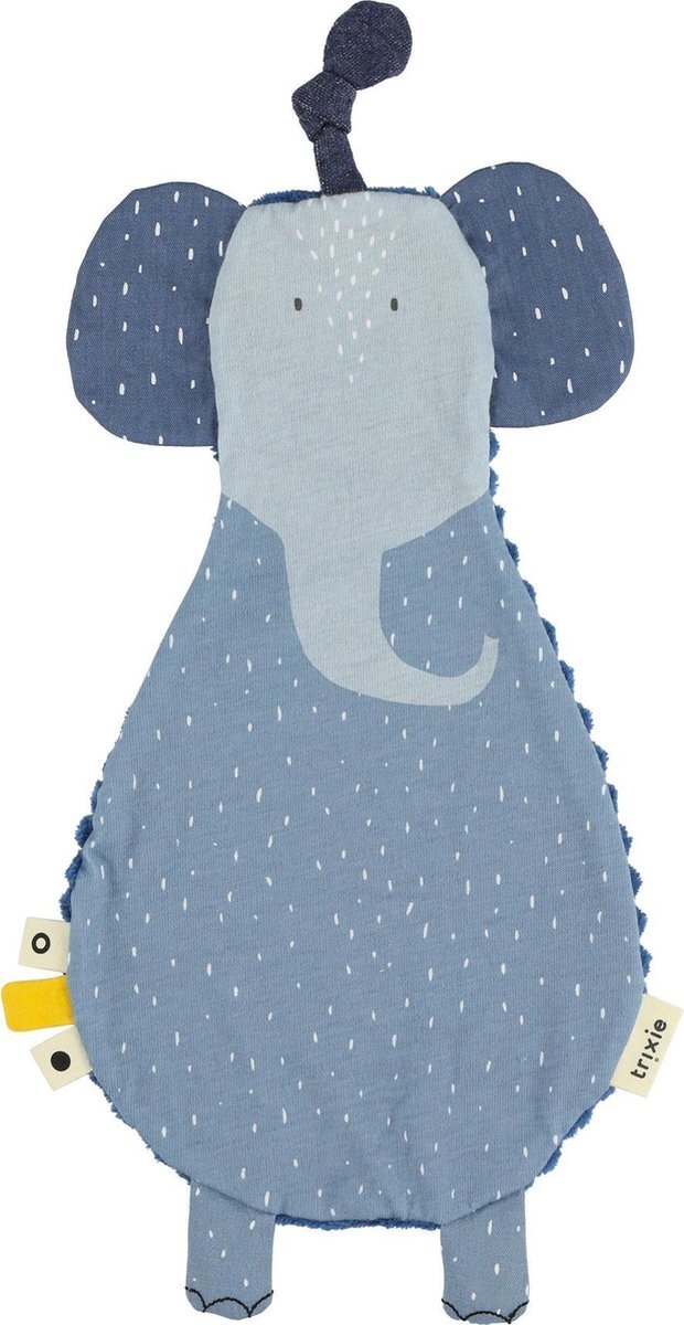 TRIXIE platte fopspeenknuffel Mrs. Elephant 37 x 16 cm blauw blauw