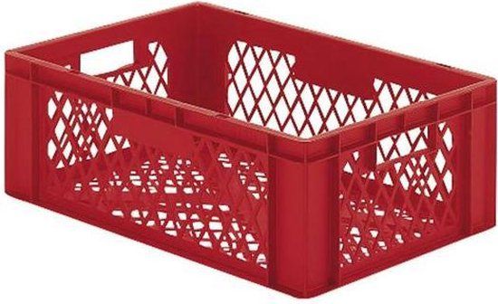 Euronorm Stapelbak - 60x40 cm - Grijs - Geperforeerd