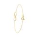 Lucardi Dames Armband met hanger Infinity - 9 karaat - Armband - Cadeau - 19 cm - Geelgoud