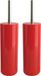 MSV Porto Toiletborstel met houder - 2 stuks - Kunststof - Rood - 38 cm