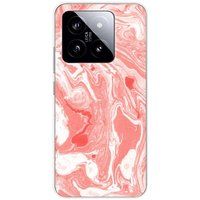 Xiaomi 14 Marbre Rose Bedrukt Siliconen Hoesje