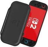 Dux Ducis Hoesje Geschikt voor Nintendo Switch 2 - Beschermhoes met Game Card Organizer voor 12 Gamecards of Geheugenkaart - Ideaal voor Reizen - Opberghoes met Draaglus Zwart/Wit
