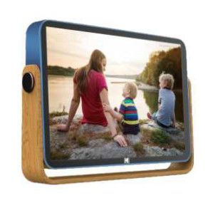 Kodak RWF-108 10" Digital Photo Frame - Touchscreen, WiFi, Blue/Wood