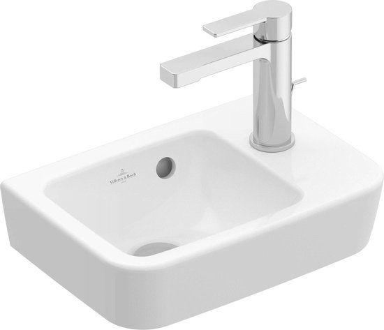 Villeroy & Boch O.novo Fontein 36x25cm - 1 kraangat rechts - Wit
