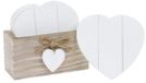 Unyqoos® Set de 6 sous-verres style Shabby Chic, 10 x 10 cm – sous-verres décoratifs avec support de rangement, protège les meubles des taches