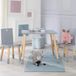 Roba groupe de sièges pour enfants, ensemble de meubles pour enfants de 2 chaises pour enfants et 1 table, laqué gris