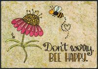 w+d Design Bee Happy 60 x 85 cm, binnen en buiten, wasbaar