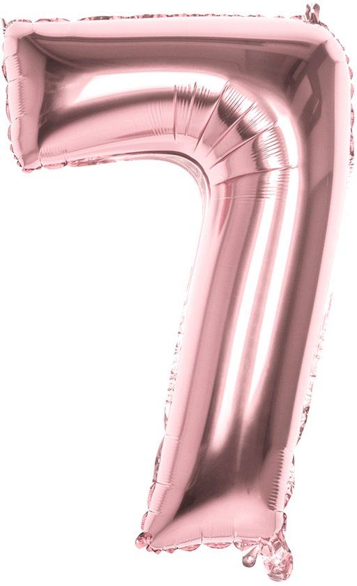 Boland Folieballon '7' Roségoud (86 cm)