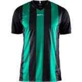 Craft Progress Stripe Shirt Korte Mouw Heren - Zwart / Groen | Maat: XL