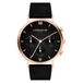 Liebeskind Berlin Chronograaf voor dames, ronde behuizing (40 en 36 mm), kwartsuurwerk, roestvrij staal of leren armband, 5 ATM waterdicht, modern design, verschillende kleuren, Rozengoud.