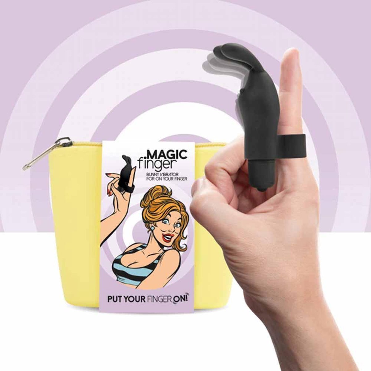 FeelzToys Magic Finger - Bunny Vibrator - Zwart