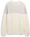 Tom Tailor Gebreide trui met ronde hals - Maat M - offwhite grey plated mouline