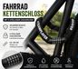 Chaîne de vélo avec code à 5 chiffres env. 120 cm Serrure à combinaison robuste pour vélo, vélo électrique et e-scooter A0008352 Noir