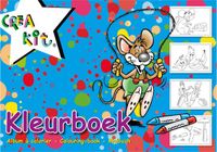Merkloos / Sans marque Verhaak Bv Kleurboeken/kleurplaten A4 papier blauwe muis - 24 vellen - kleurboeken A4 papier