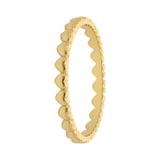 Lucardi Dames Zilveren goldplated ring met hartjes