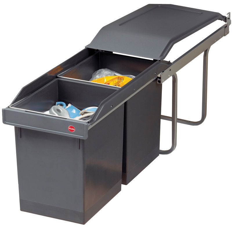 Hailo Tandem 15 + 15 Liter Grijs - 4007126365101