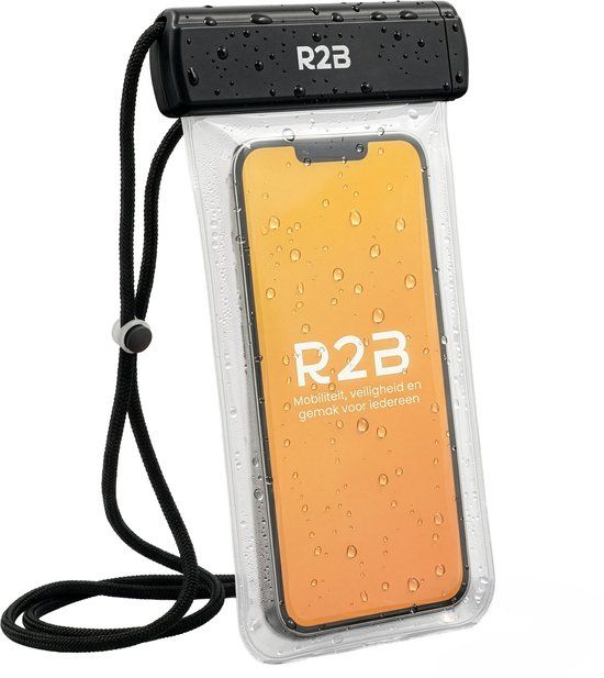 R2B Waterdicht Telefoonhoesje met Koord - Onderwater Hoesje Telefoon - Drybag - Geschikt voor alle Smartphones