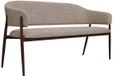 DÉJA Living Banc de salle à manger Dénia - Taupe/Noyer - 160x60x82 cm