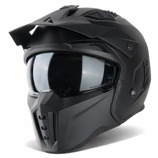 VINZ Helmets VINZ Kioto Street Fighter Helm - Mat Zwart - XXL - ECE 22.06 - Jethelm