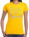 Bellatio Decorations Shoppartners Bv Bride Squad Cupido zilver glitter tekst t-shirt geel dames XS