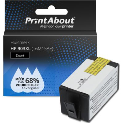 PrintAbout Huismerk HP 903XL (T6M15AE) Inktcartridge Zwart Hoge capaciteit
