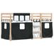 Maison Exclusive - Lit d'enfant avec baldaquin, blanc et noir, 80x200 cm, en pin