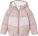 Vertbaudet Donsjack met capuchon colorblock meisjes zachtpaars