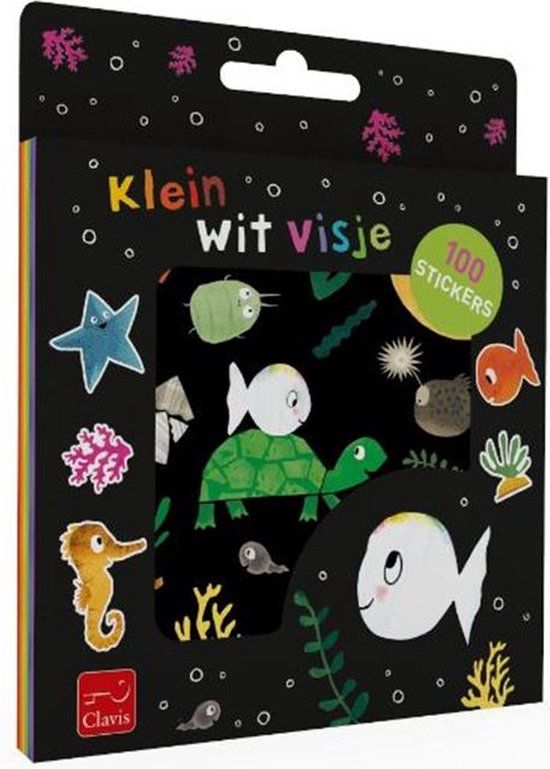 Clavis Klein wit visje stickerset - 100 stuks