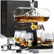 Whisiskey Whiskey Karaf - Luxe Whisky Karaf Set Zeilschip - 1,1L - Decanteer Karaf - Zeilboot - Whiskey Set - Incl. 4 Whiskey Stones, Schenktuit, tap & 4 Whiskey Glazen - Peaky Blinders