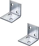 Merkloos / Sans marque A.S.F. Fischer Bv 40x Versterkingshoeken / verbindingshoeken staal verzinkt - 3 x 3 cm