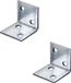 Merkloos / Sans marque A.S.F. Fischer Bv 40x Versterkingshoeken / verbindingshoeken staal verzinkt - 3 x 3 cm
