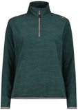 CMP Fleece 1/2 zip in melange jersey dames XXS trek green mel.