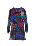 Desigual Jurk azuur / fuchsia / zwart / wit